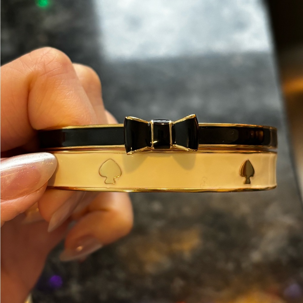 Kate Spade Bow & Spade Bangle Set